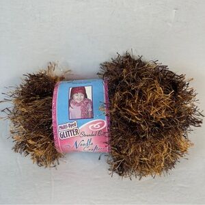 Needle Crafters Multi-Dyed Glitter Yarn - Brown and Gold